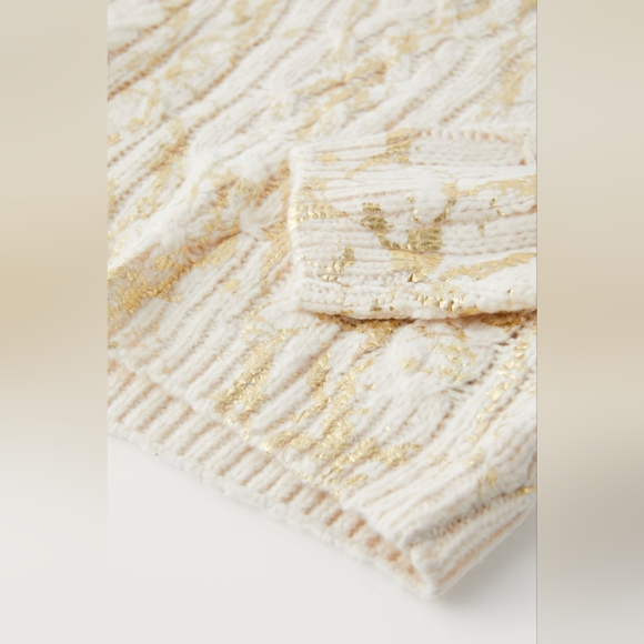 ZARA HOODED KNIT FOIL SWEATER - Picture 3 of 3